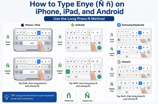 How to Type Enye on iPhone, iPad, and Android